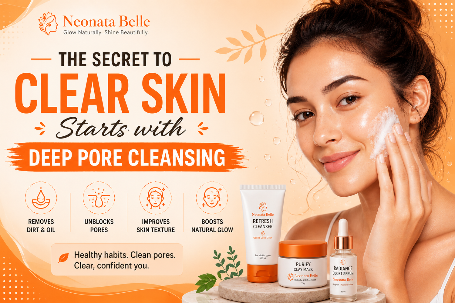 The Secret to Clear Skin Starts with Deep Pore Cleansing - Neonata Belle
