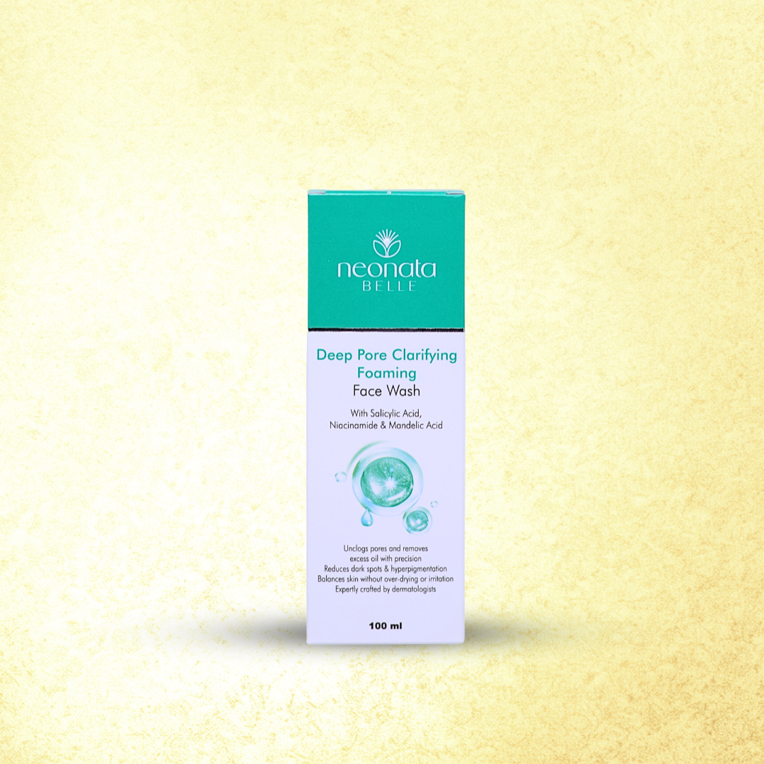 Neonata Belle Deep Pore Clarifying Foaming Face Wash | Oil Control & Acne Cleanser for Oily and Acne-Prone Skin