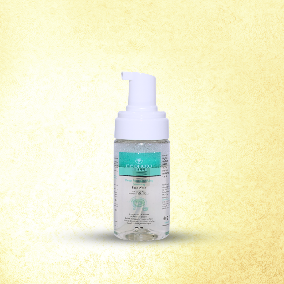 Neonata Belle Deep Pore Clarifying Foaming Face Wash | Oil Control & Acne Cleanser for Oily and Acne-Prone Skin
