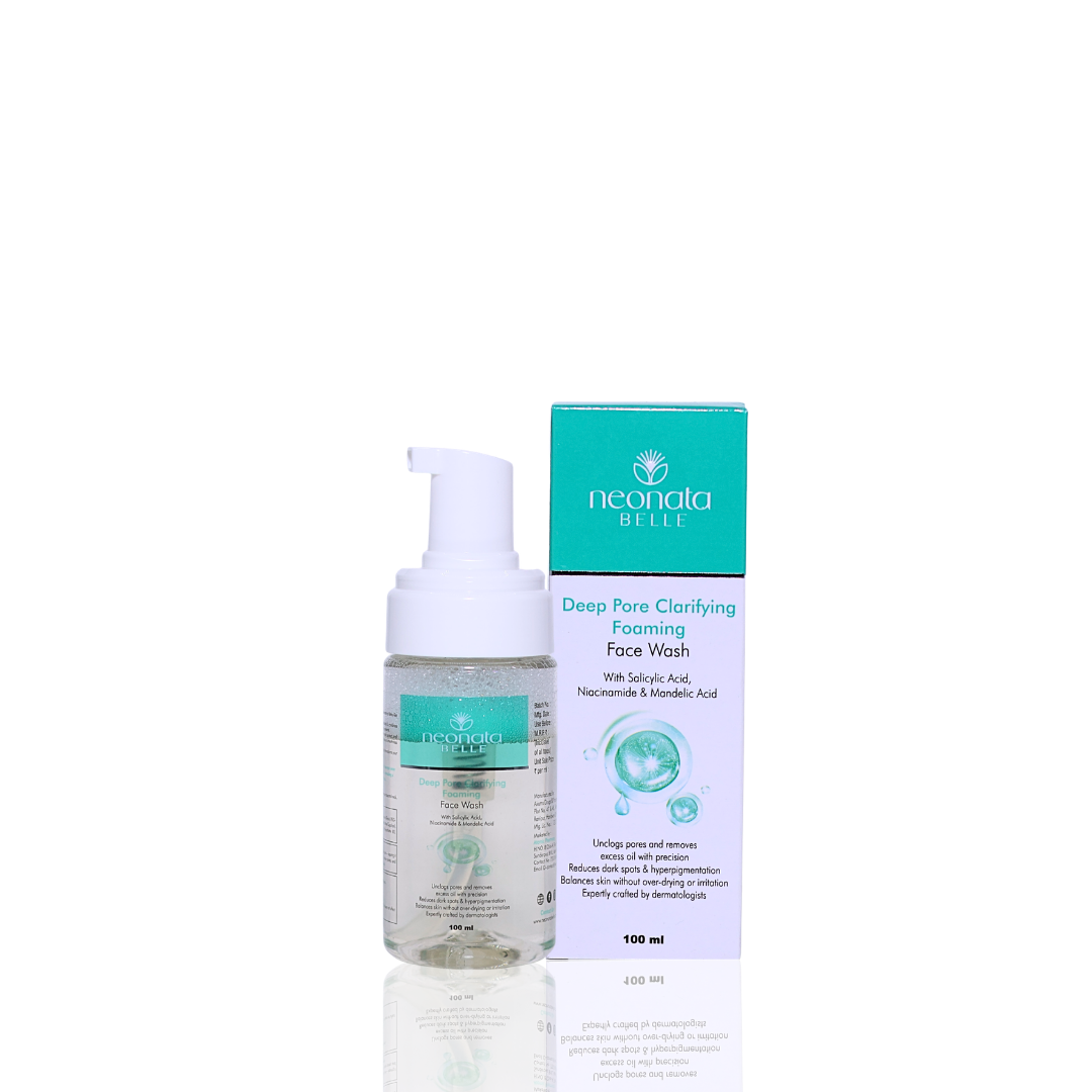 Neonata Belle Deep Pore Clarifying Foaming Face Wash | Oil Control & Acne Cleanser for Oily and Acne-Prone Skin