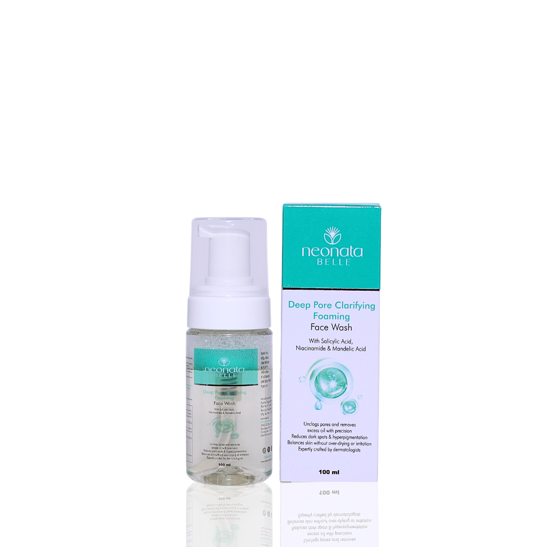 Neonata Belle Deep Pore Clarifying Foaming Face Wash | Oil Control & Acne Cleanser for Oily and Acne-Prone Skin
