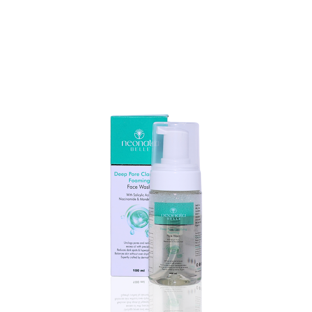 Neonata Belle Deep Pore Clarifying Foaming Face Wash | Oil Control & Acne Cleanser for Oily and Acne-Prone Skin