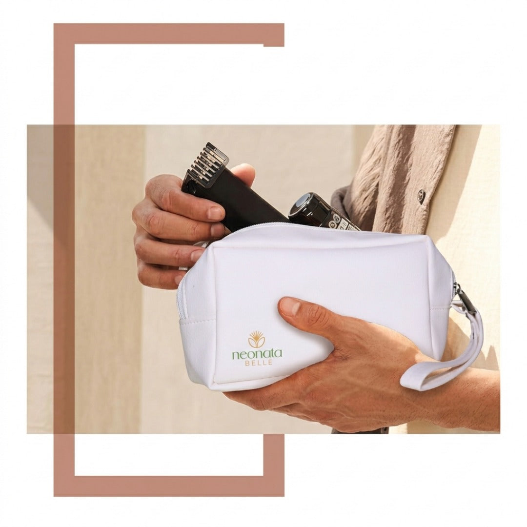 Neonata Belle Premium Unisex Travel Bag | Cosmetic, Skincare & Grooming Organizer | Compact Travel Essential