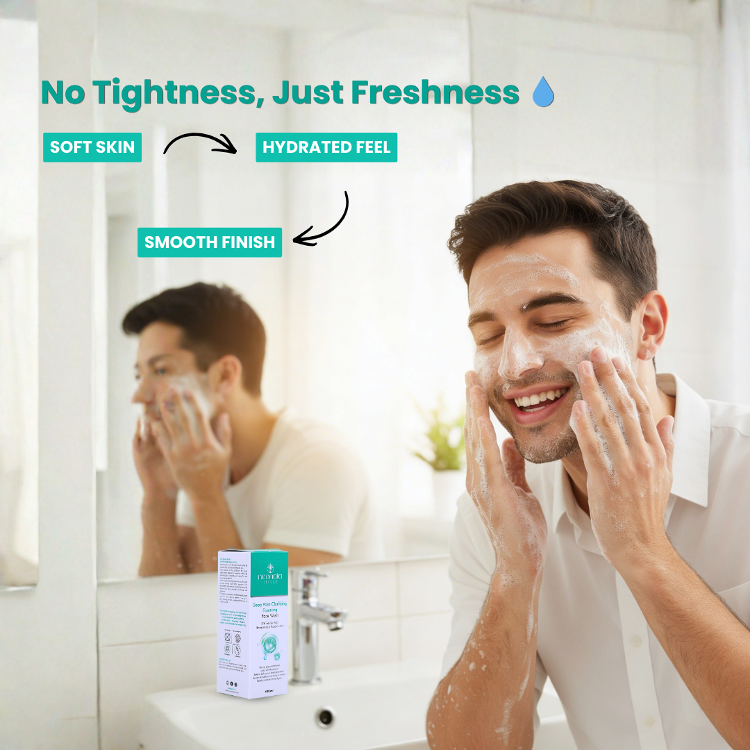 Neonata Belle Deep Pore Clarifying Foaming Face Wash | Oil Control & Acne Cleanser for Oily and Acne-Prone Skin