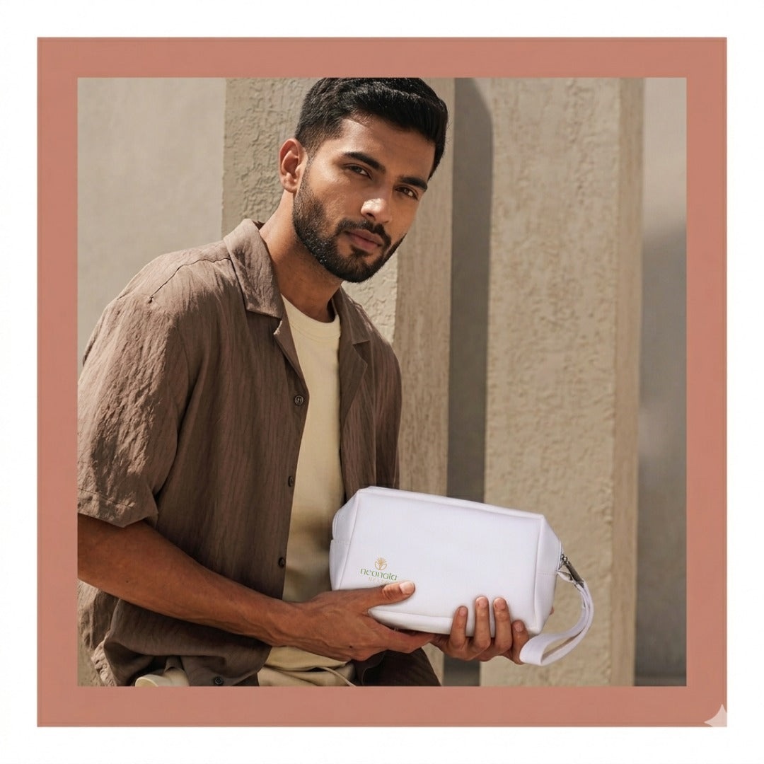 Neonata Belle Premium Unisex Travel Bag | Cosmetic, Skincare & Grooming Organizer | Compact Travel Essential