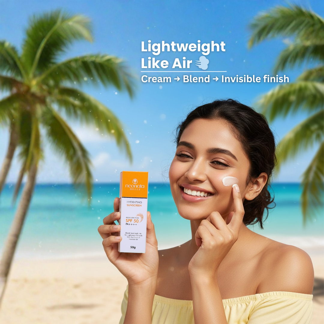 Neonata Belle Hydrating Sunscreen SPF 50 PA++++ | Broad Spectrum UV Protection with Hydration & Barrier Support