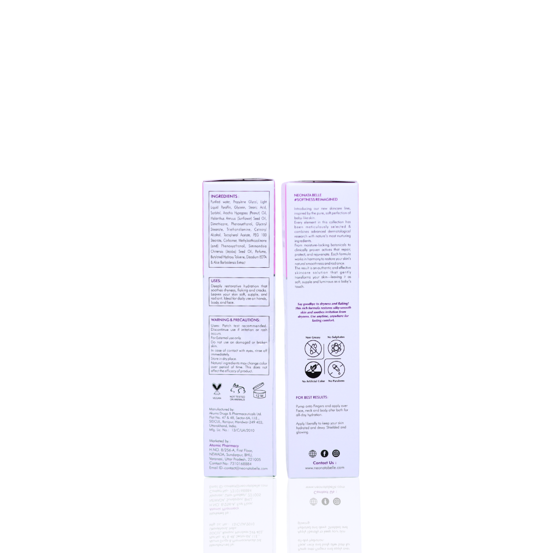 Neonata Belle Deep Moist Nourishing Moisturiser | Intense Hydration & Skin Barrier Repair for Dry and Sensitive Skin