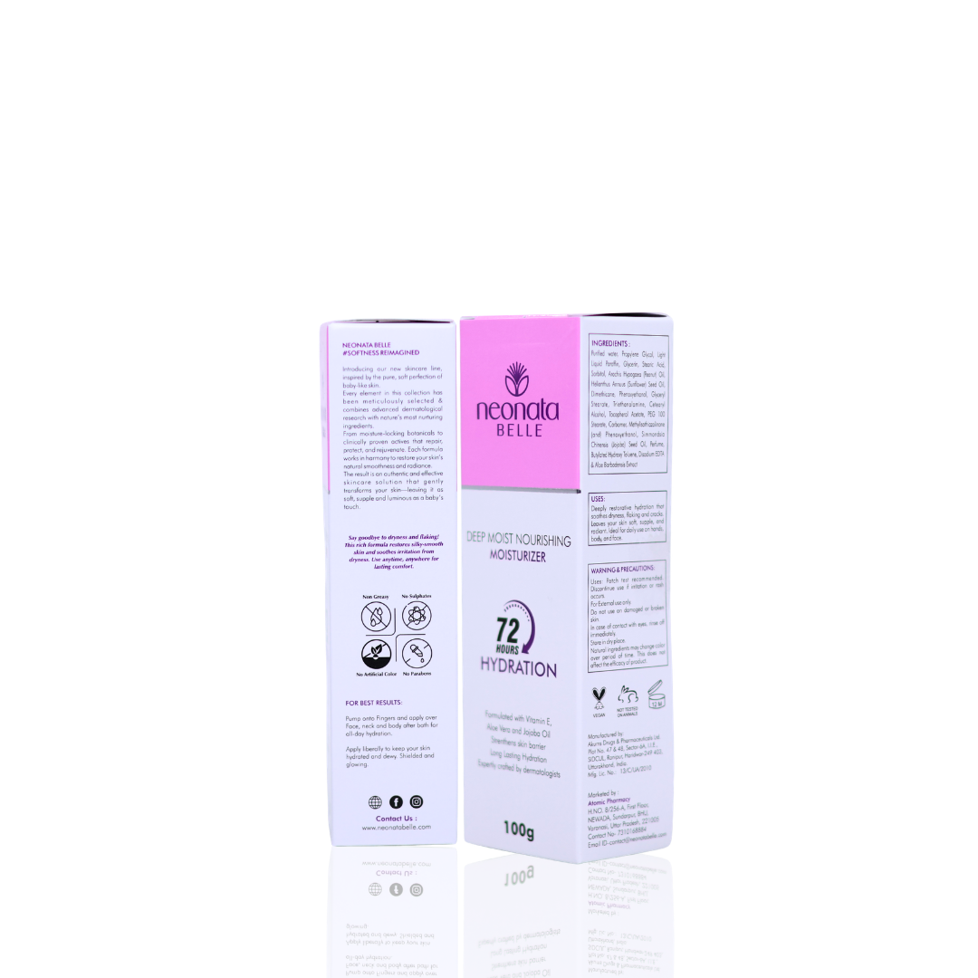 Neonata Belle Deep Moist Nourishing Moisturiser | Intense Hydration & Skin Barrier Repair for Dry and Sensitive Skin