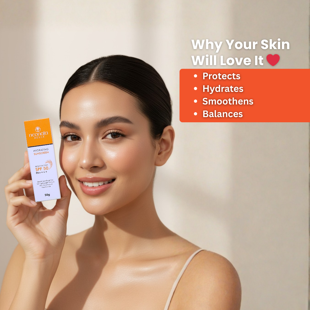 Neonata Belle Hydrating Sunscreen SPF 50 PA++++ | Broad Spectrum UV Protection with Hydration & Barrier Support