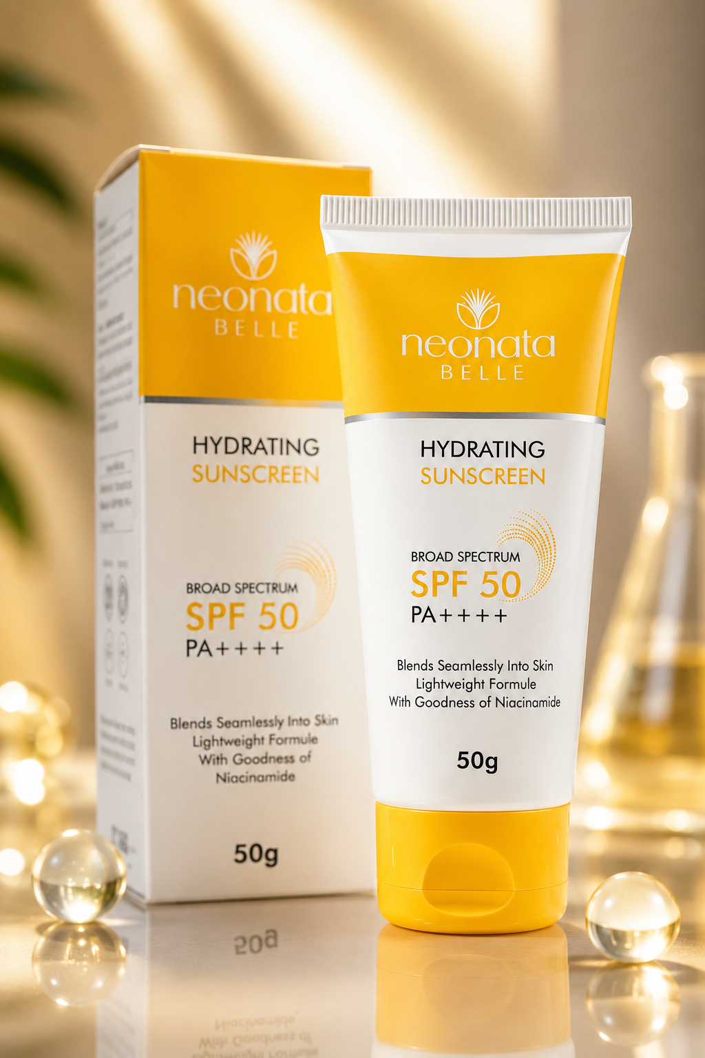 Neonata Belle Hydrating Sunscreen SPF 50 PA++++ | Broad Spectrum UV Protection with Hydration & Barrier Support