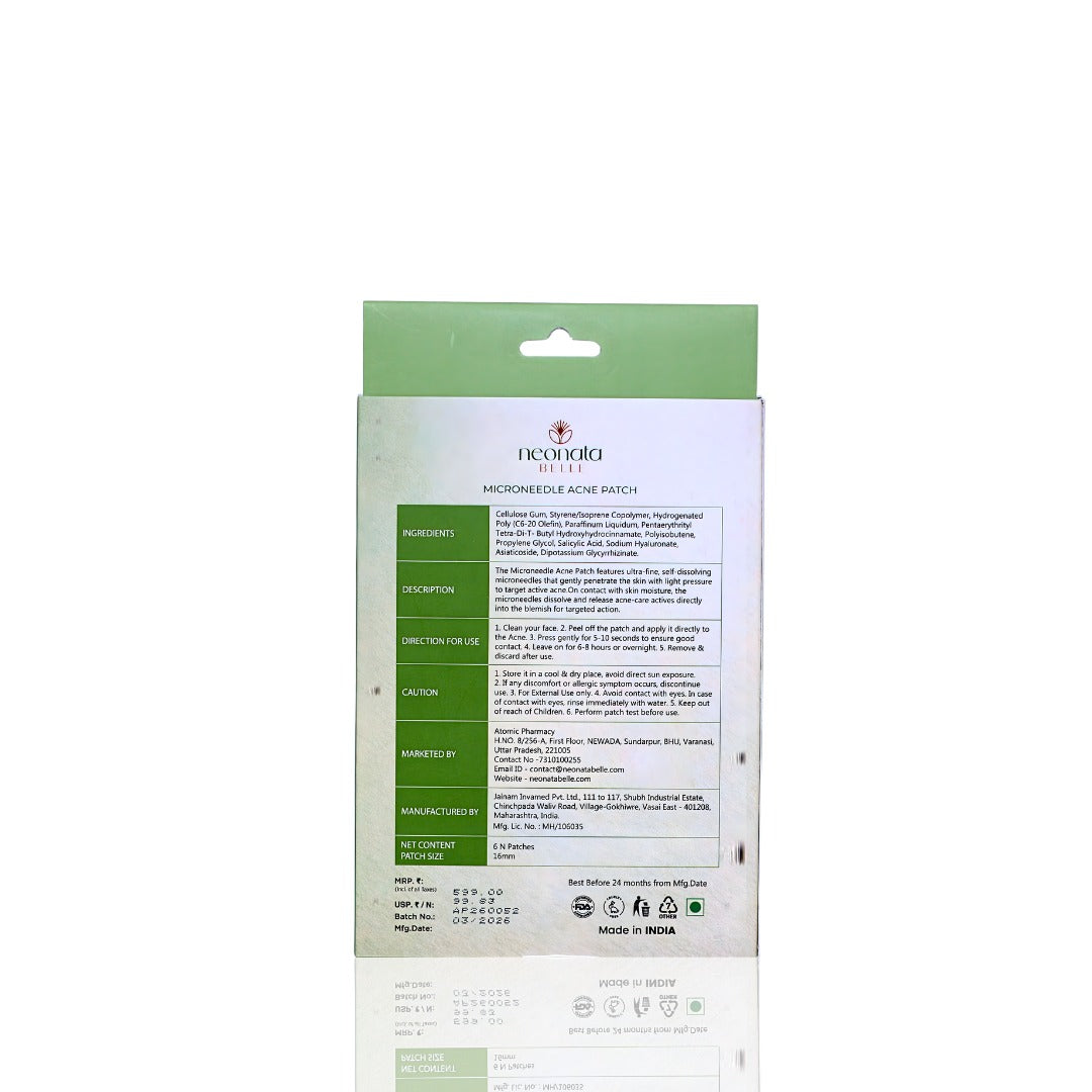Neonata Belle Acne Patch | Hydrocolloid Pimple Patches for Overnight Spot Care (6 Dots)