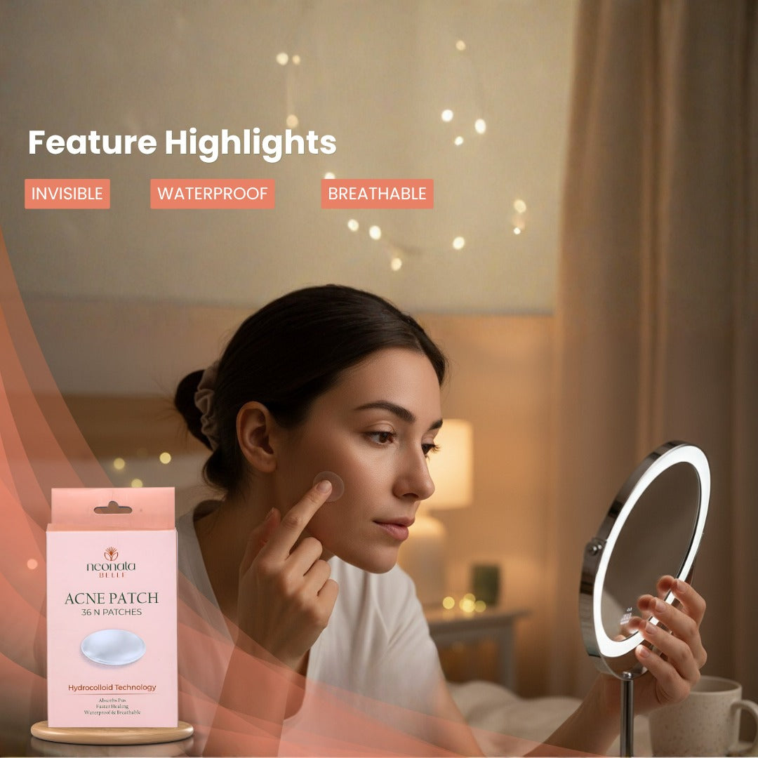 Neonata Belle Acne Patch | Hydrocolloid Pimple Patches for Overnight Spot Care (36 Dots)