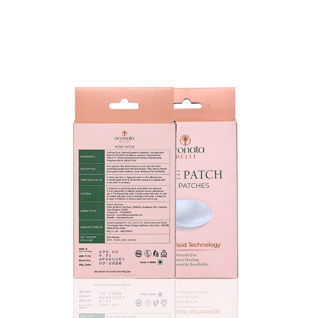 Neonata Belle Acne Patch | Hydrocolloid Pimple Patches for Overnight Spot Care (36 Dots)
