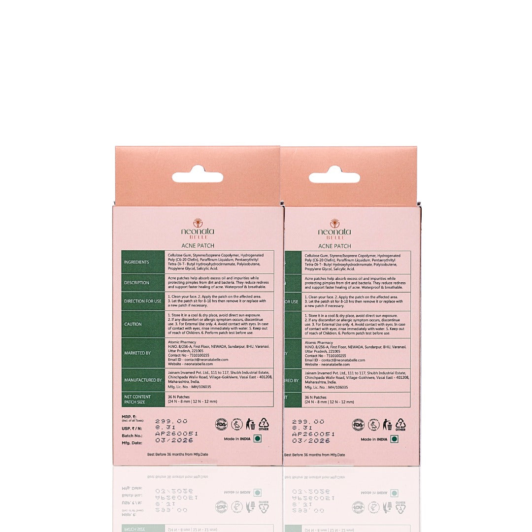 Neonata Belle Acne Patch | Hydrocolloid Pimple Patches for Overnight Spot Care (36 Dots)