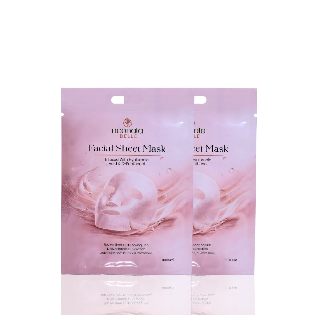 Neonata Belle Hyaluronic Tencel Sheet Mask | Intense Hydration & Plumping Face Mask for Dry and Dehydrated Skin