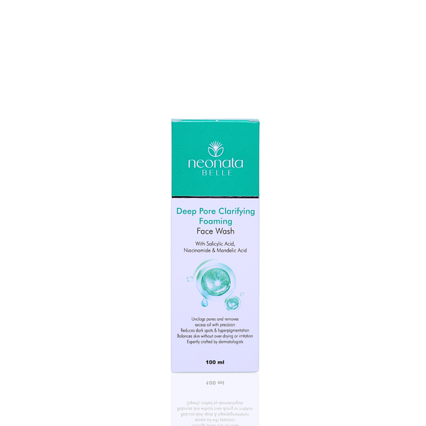 Neonata Belle Deep Pore Clarifying Foaming Face Wash | Oil Control & Acne Cleanser for Oily and Acne-Prone Skin